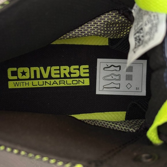 Converse Chuck Taylor II Black Volt‎ High Top Sneakers Sz 10 - Picture 9 of 9